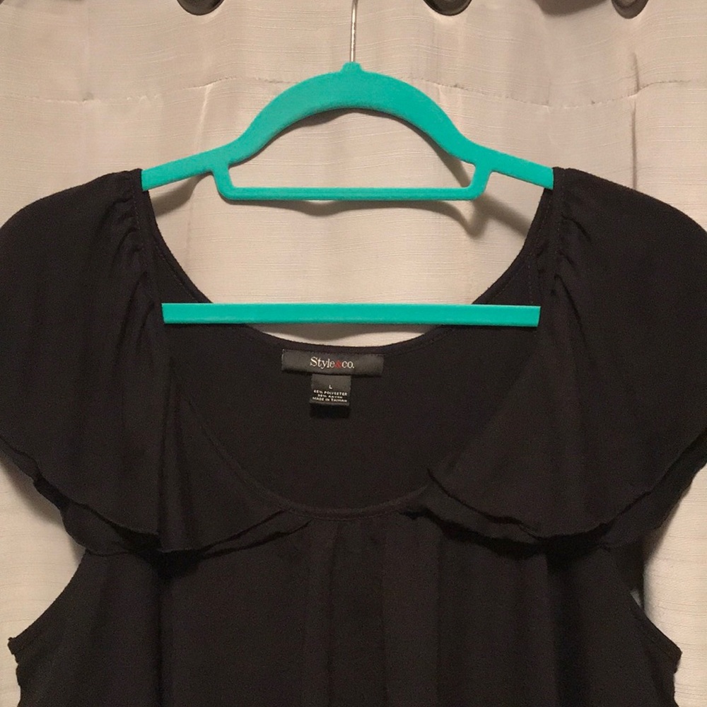 Style & Co Black Ruffle Dress - Picture 3 of 5